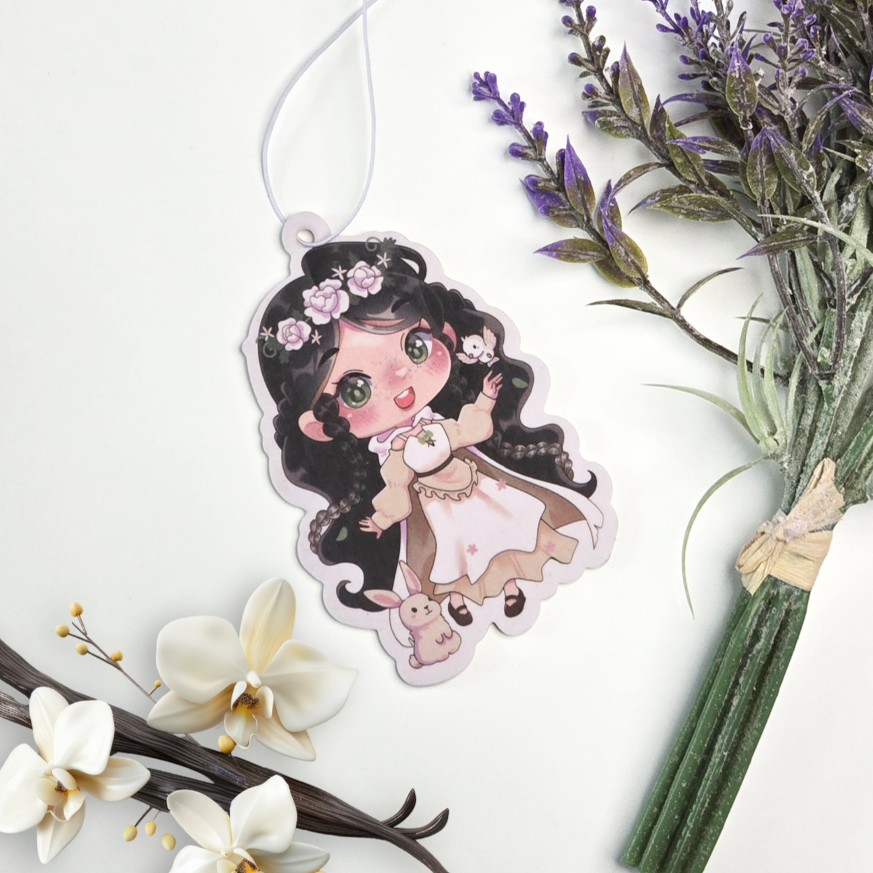 Vanilla Meadow Car Air Freshener - Vanilla and Lavender - Scents From Above