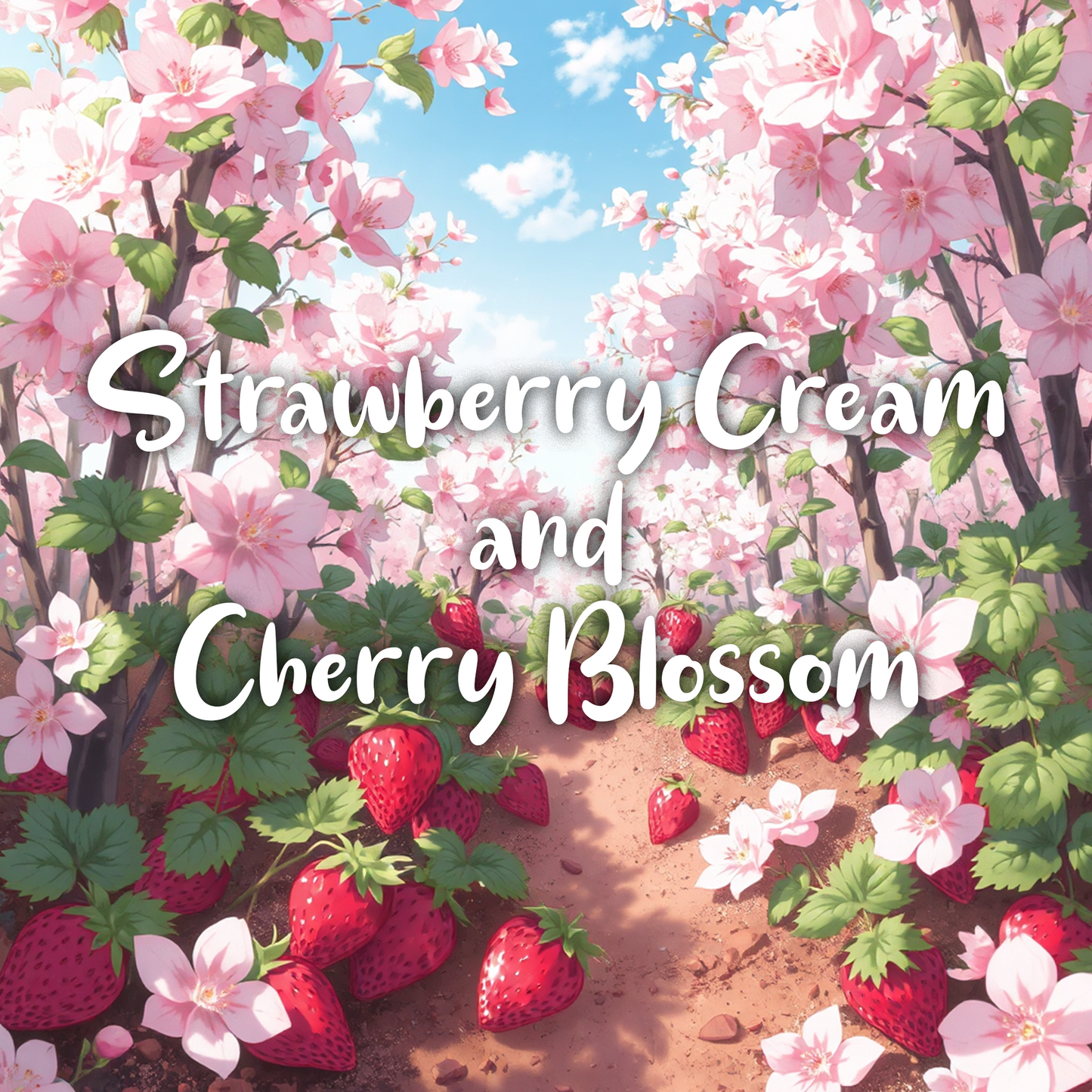 Petal Berry Car Air Freshener - Strawberry Cream and Cherry Blossom - Scents From Above