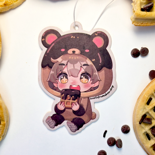 Chocolatey Waffle Dreams Car Air Freshener - Chocolate and Waffles - Scents From Above