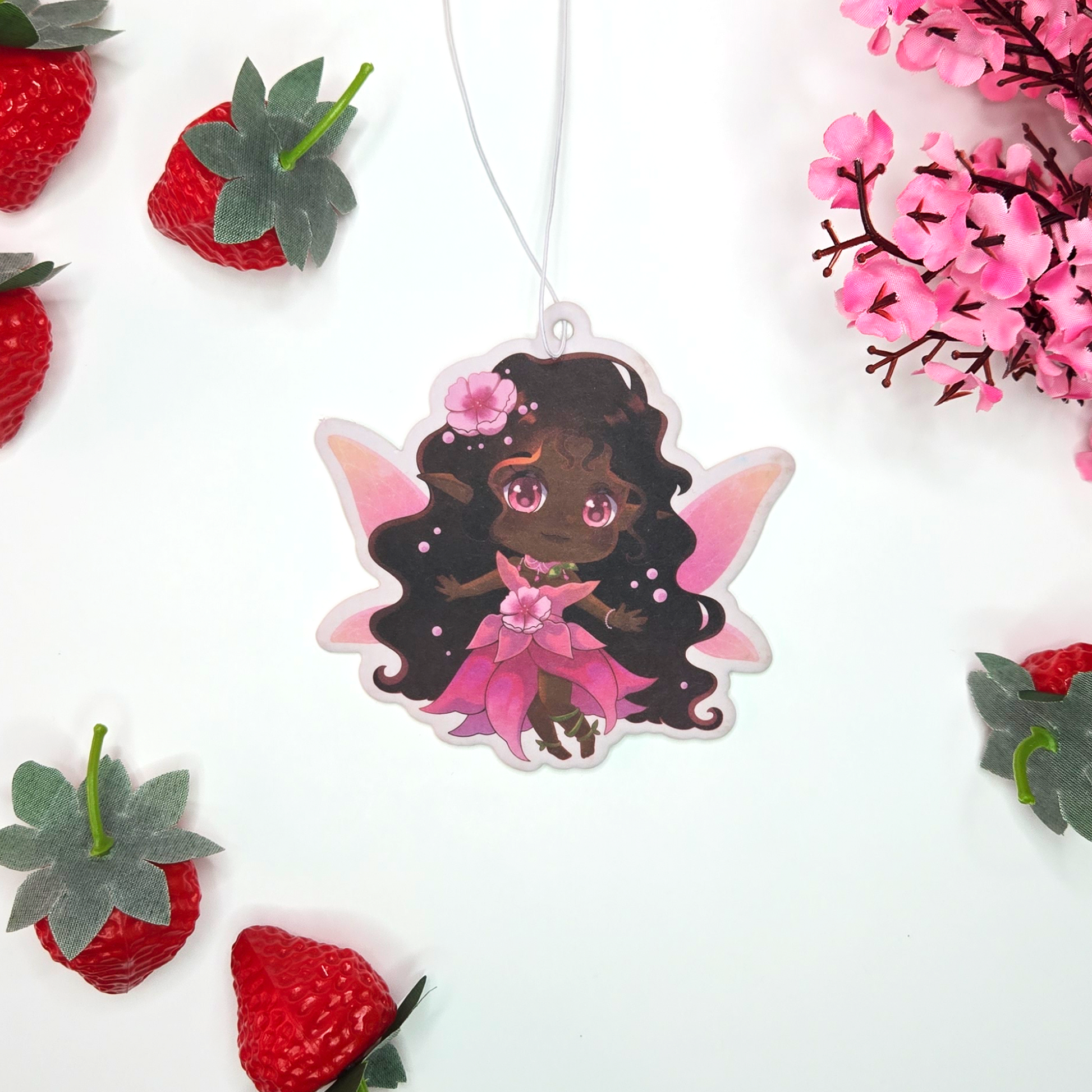 Petal Berry Car Air Freshener - Strawberry Cream and Cherry Blossom - Scents From Above