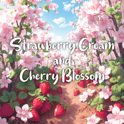 Petal Berry Car Air Freshener - Strawberry Cream and Cherry Blossom - Scents From Above